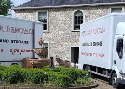 two removals truck