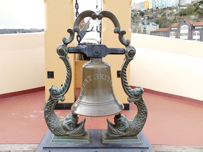 Old Bell on Bow of SS Great Britain Ship