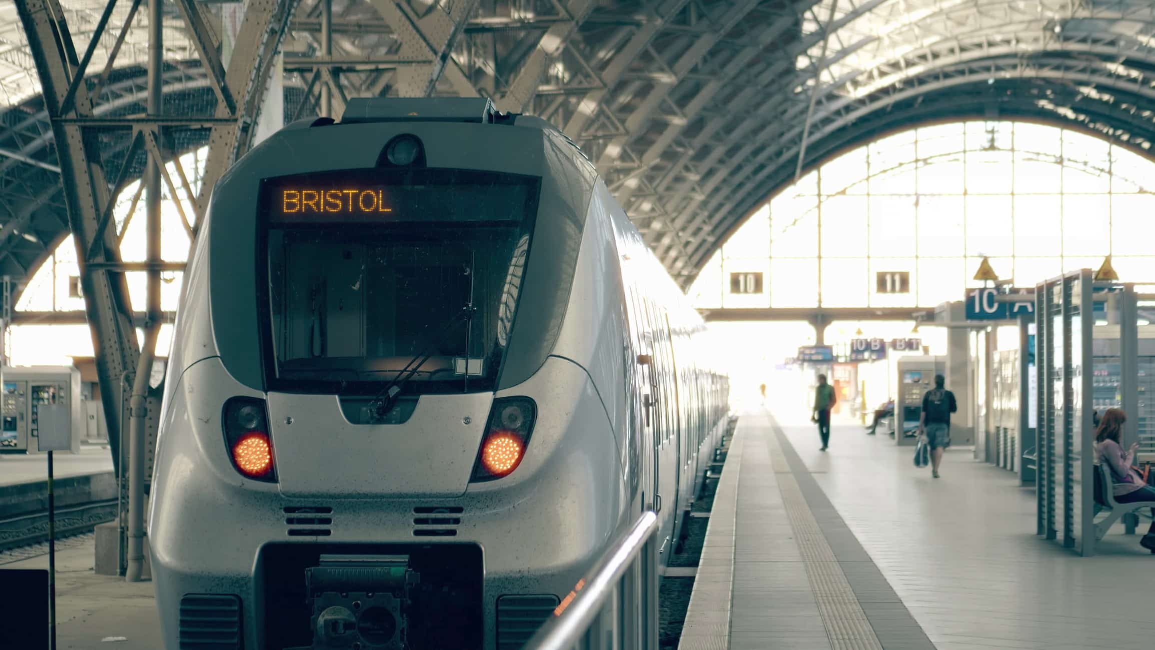 Modern train to Bristol. Travelling to the United Kingdom